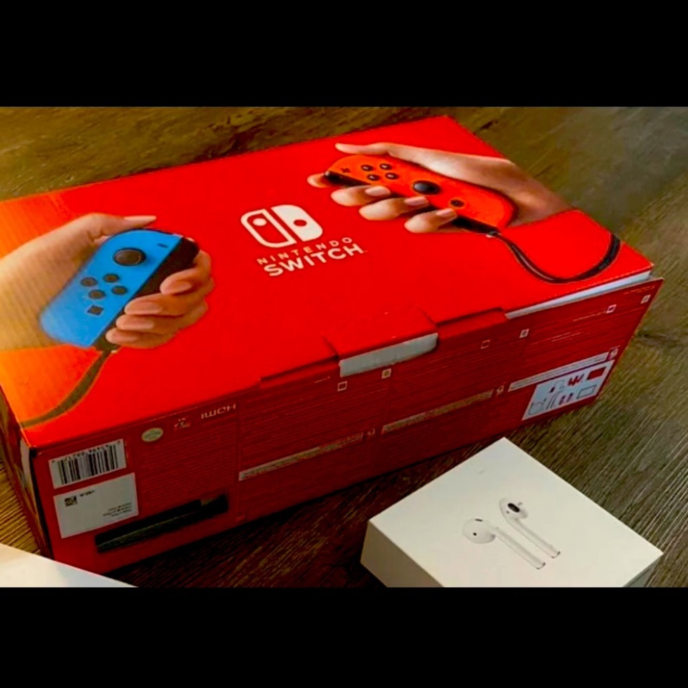 Empty Nintendo Switch Box, Empty Apple AirPods Box,